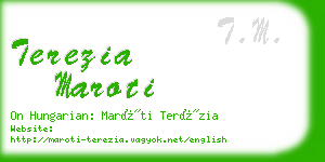 terezia maroti business card